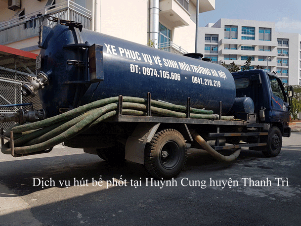 Dịch vụ hút bể phốt tại Huỳnh Cung huyện Thanh Trì