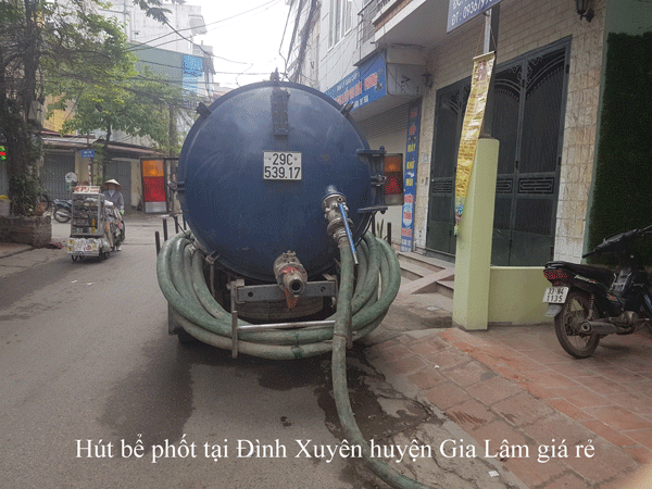 Hút bể phốt tại Đình Xuyên huyện Gia Lâm giá rẻ 0974.105.606