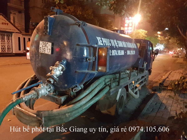 Hút bể phốt tại Bắc Giang uy tín, giá rẻ 0974.105.606