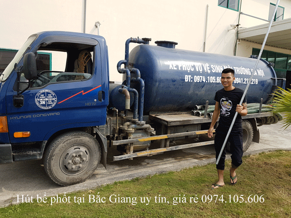 Hút bể phốt tại Bắc Giang uy tín, giá rẻ nhất 0974.105.606