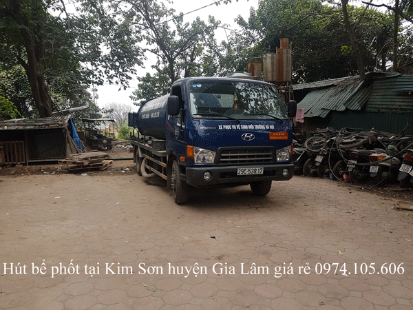 Hút bể phốt tại Kim Sơn huyện Gia Lâm giá rẻ nhất 0974.105.606