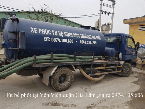 Hút bể phốt tại Yên Viên quận Gia Lâm giá rẻ 0974.105.606