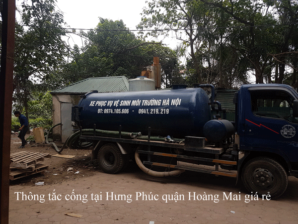 Thông tắc cống tại Hưng Phúc quận Hoàng Mai giá rẻ 0974.105.606