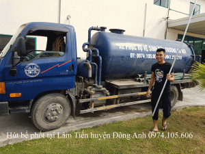 Hút bể phốt tại Lâm Tiến huyện Đông Anh 0974.105.606