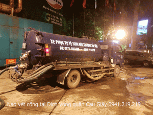 Nạo vét cống tại Dịch Vọng quận Cầu Giấy 0941.219.219